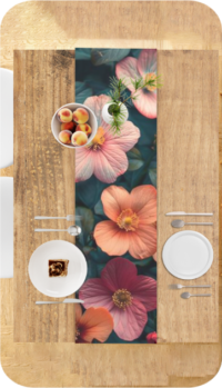 Floral Print Table Runner