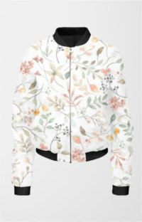 Classy leave Print Bomber jacket for women's