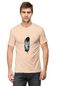 Male round neck half sleeves t-shirt