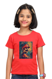 Mario Girls Classic Crew T-Shirt  5 to 11 years old