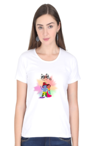 Classic radha krishna holi Tshirt for women's