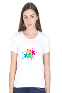 Trendy Holi Cotton T-Shirt for women's