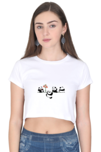 Cute panda Crop Top